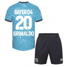 Bayer Leverkusen Alejandro Grimaldo #20 Tredjeställ Barn 2023-24 Korta ärmar (+ Korta byxor)